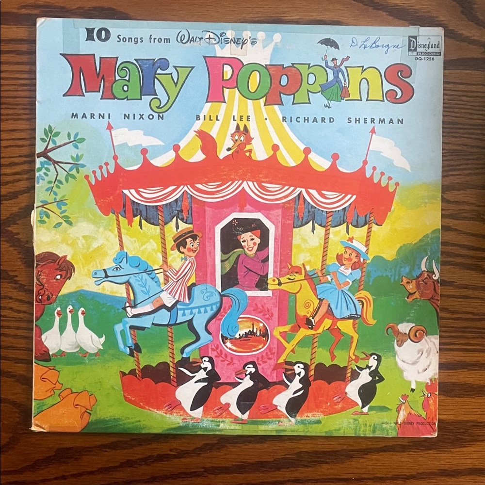 Mary Poppins Vinyl Record with Vibrant Carousel Cover LP DQ-1256